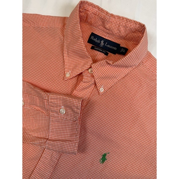Ralph Lauren Other - Ralph Lauren Shirt Large Salmon Button Down Lightweight Custom Fit Gingham Check